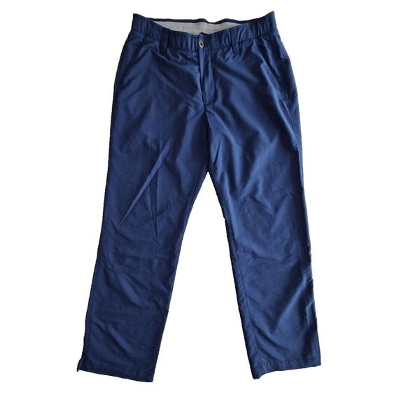 Under Armour Pants Men's 34W 30L Navy Blue Loose AllSeasonsGear Straight Leg - Picture 1 of 11